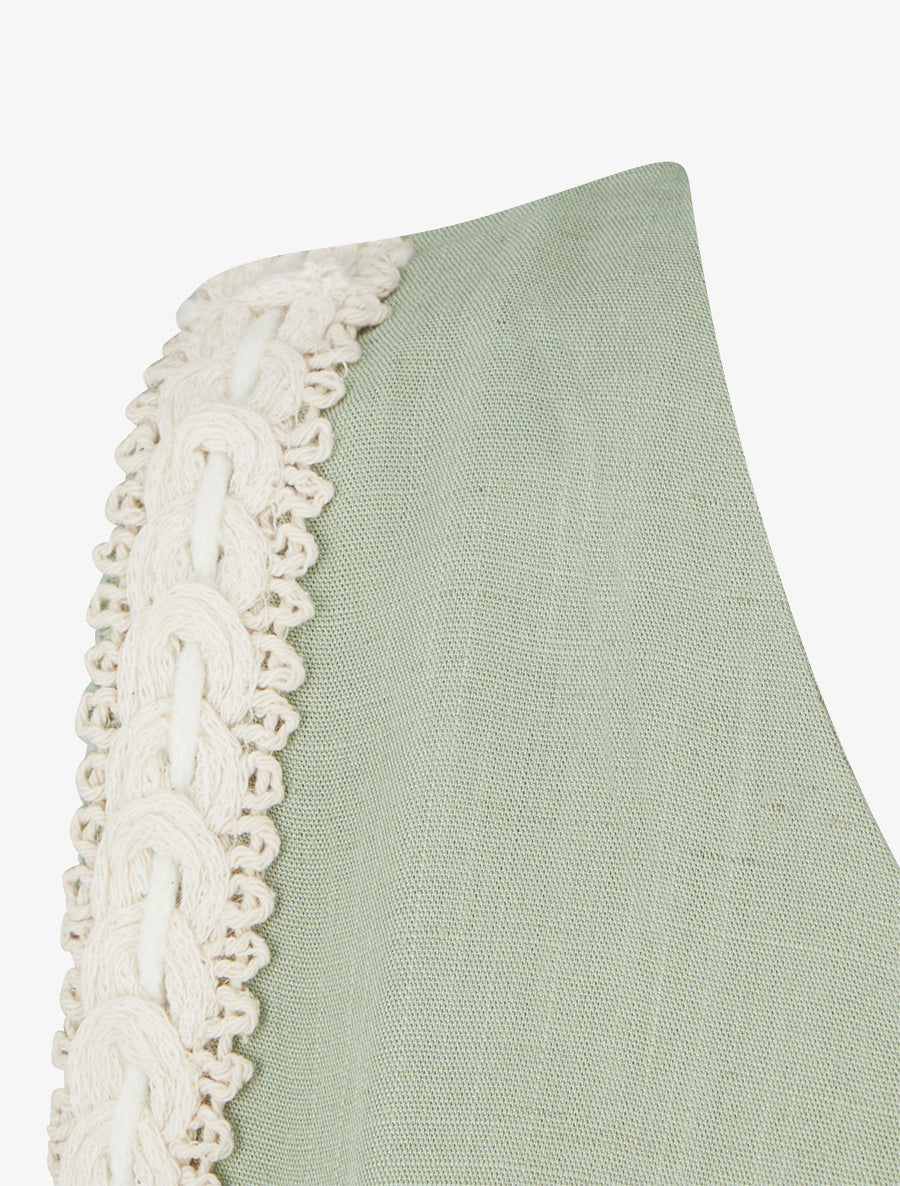 Top fluide uni sans manches - Vert amande - 3