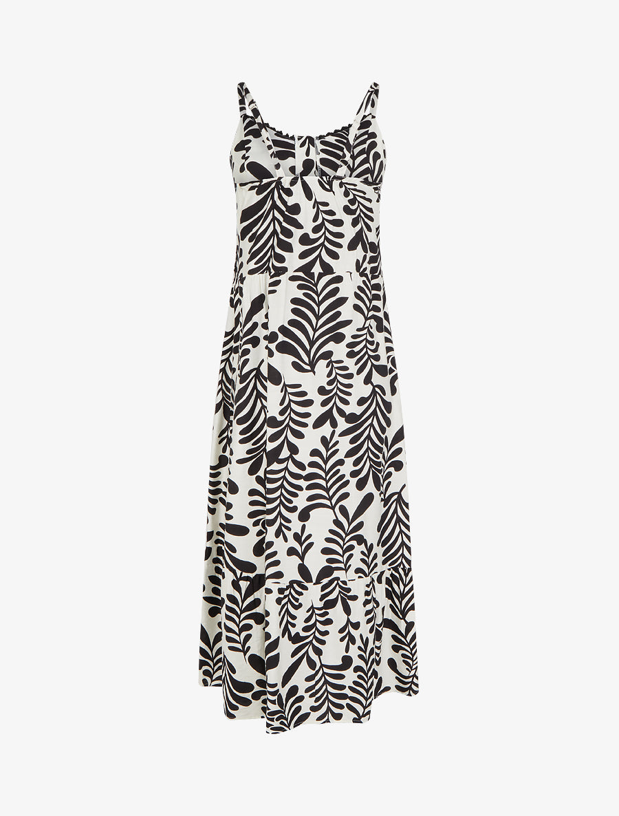 Robe évasée imprimé fantaisie - Noir - 2
