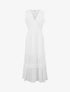 Robe sans manches à broderies - Blanc - 1