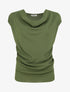 Top uni sans manches à col bénitier - Kaki - 1