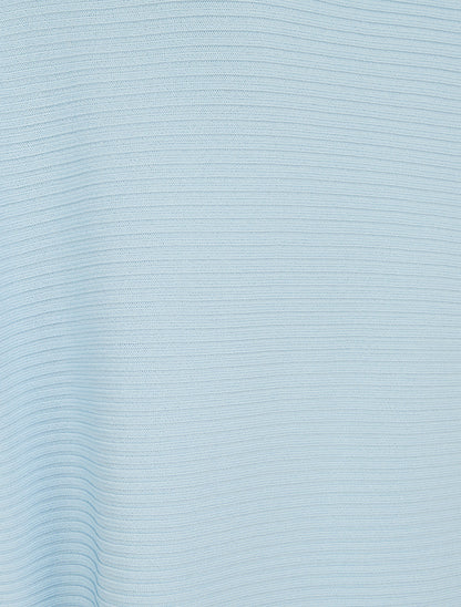 Top uni texturé à manches courtes - Bleu ciel - 3