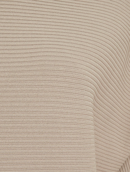 Top uni texturé à manches courtes - Taupe - 3