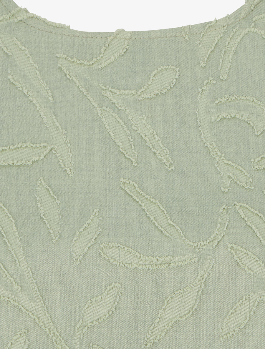 Top sans manches en tissu texturé - Vert olive - 3
