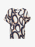 Top ample manches courtes imprimé stylisé - Marine - 1