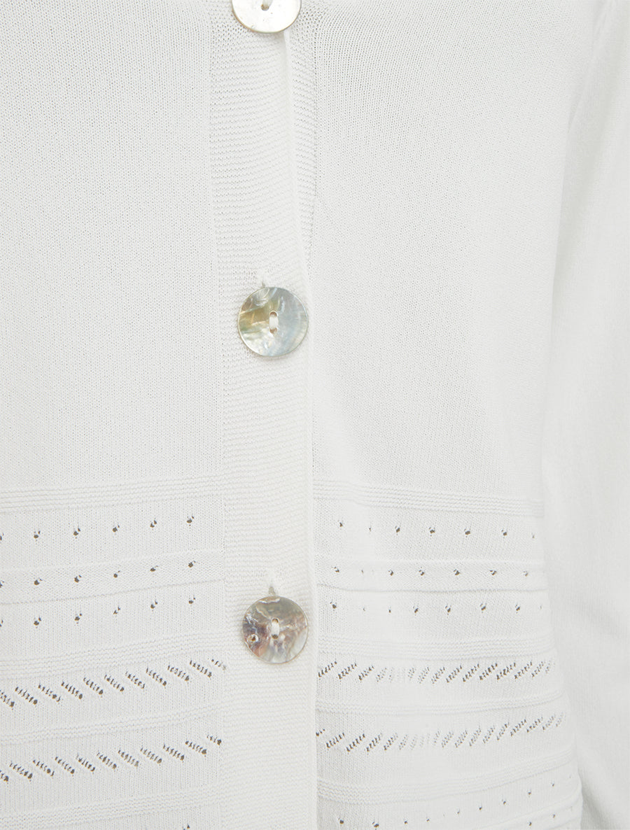 Gilet fin à col V - Blanc - 3