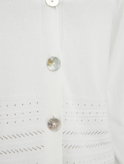 Gilet fin à col V - Blanc - 3