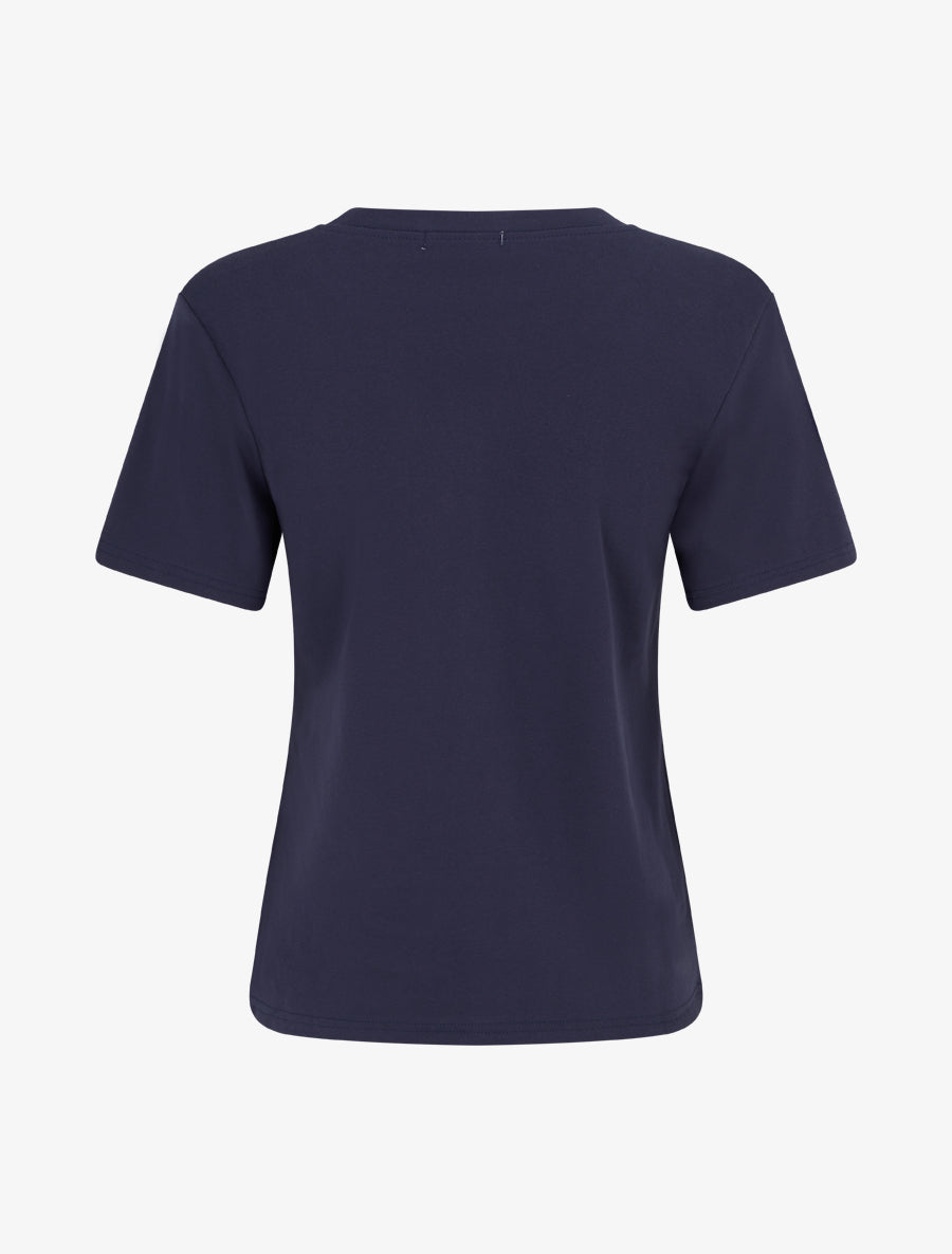 T-shirt manches courtes à poche brodée - Marine - 2