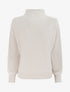 Pull droit à col montant et manches chauve-souris - Beige - 1