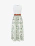 Robe imprimé floral à poches - Vert - 1