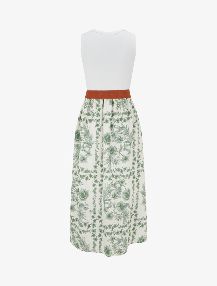Robe imprimé floral à poches - Vert - 2