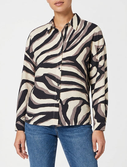 Luchtige blouse met tijgerprint - Mol