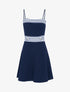 Robe patineuse à détails style marinière - Marine - 3