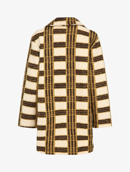 Manteau mi-long à carreaux - Beige/camel - 2