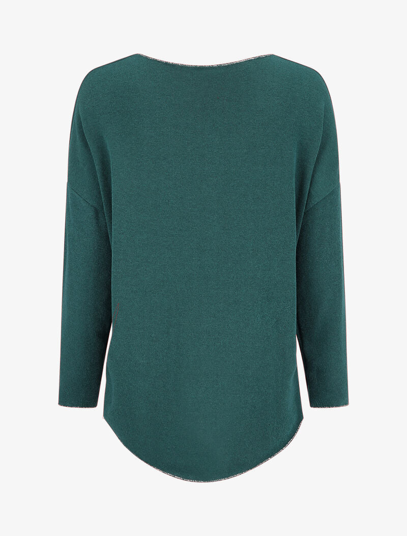Pull à imprimé patchwork - Vert - 2