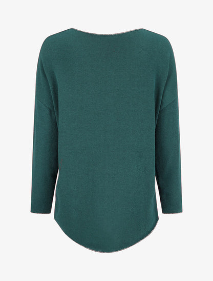 Pull à imprimé patchwork - Vert - 2