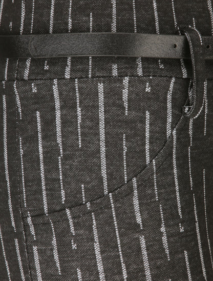Legging à rayures stylisées - Noir - 3