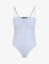 Body pailleté style lingerie - Gris clair - 4