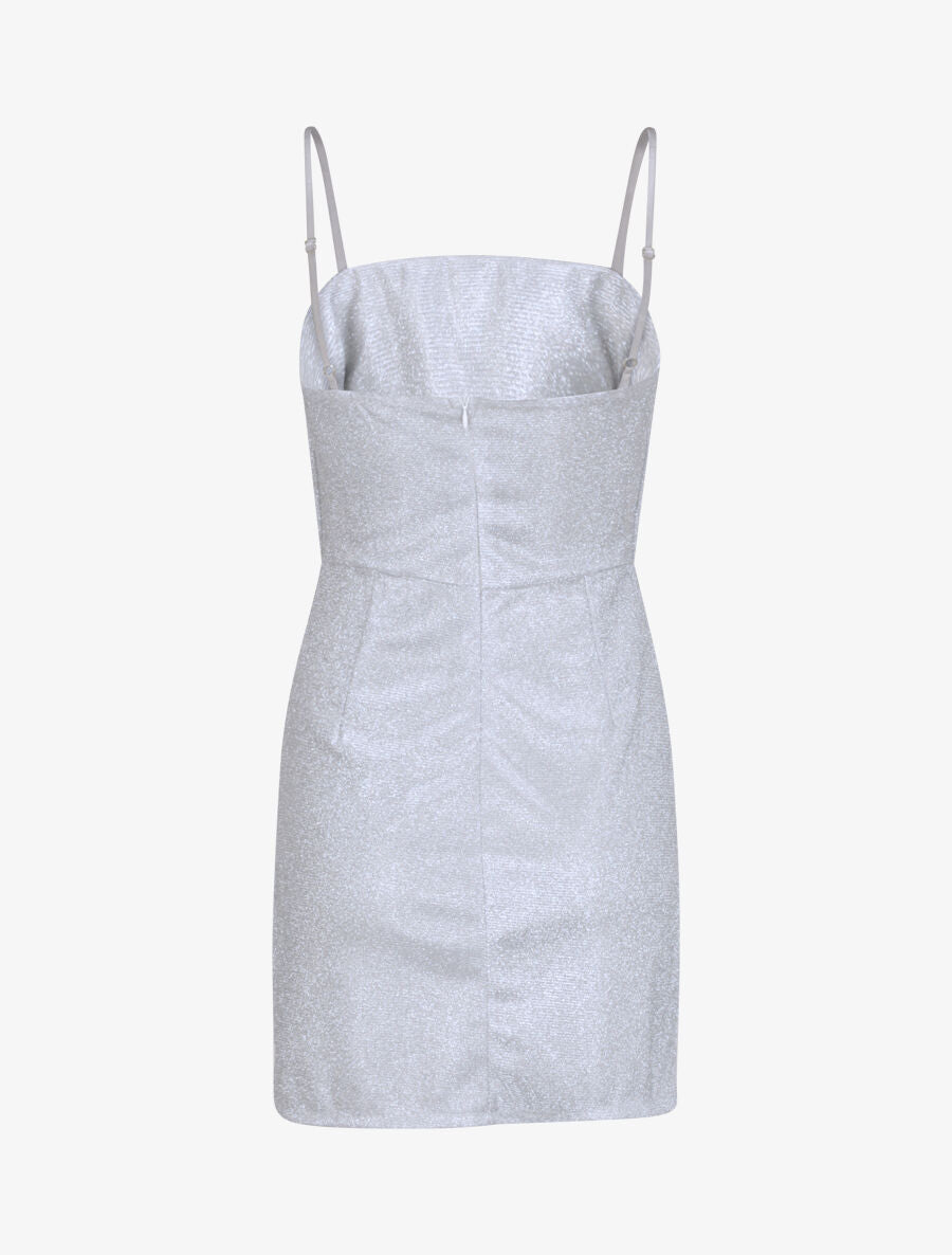Robe bandeau à détail drapé - Argent - 2