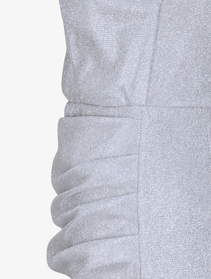 Robe bandeau à détail drapé - Argent - 3
