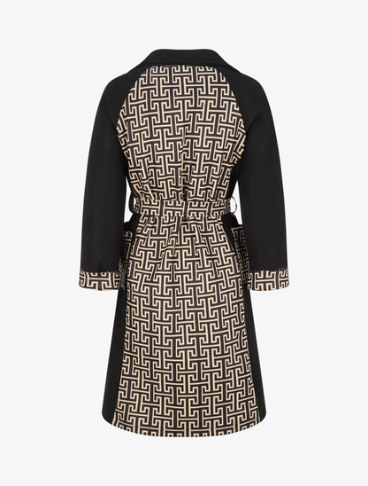 Manteau à motif grec - Noir - 2