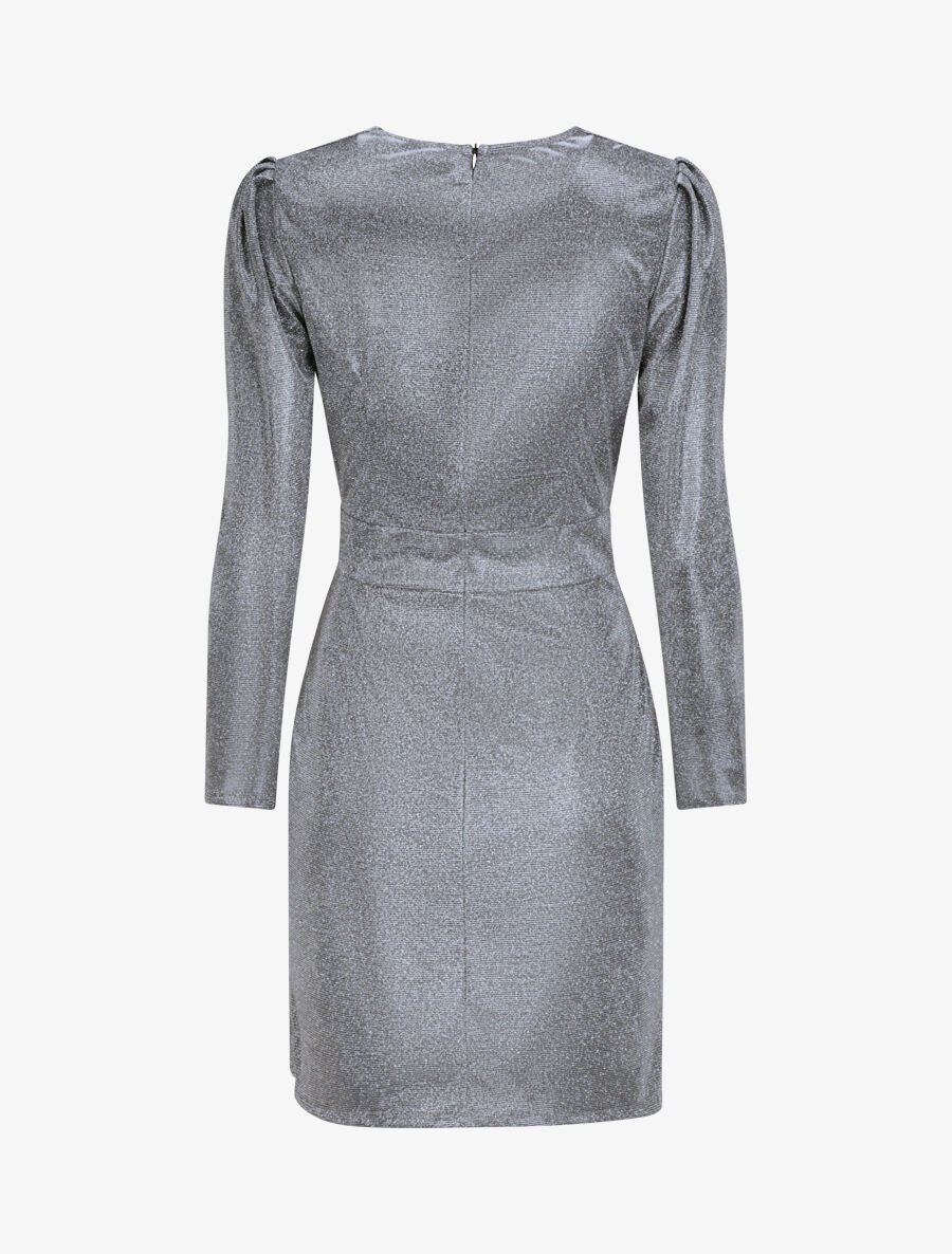 Robe portefeuille à paillettes - Argent - 2