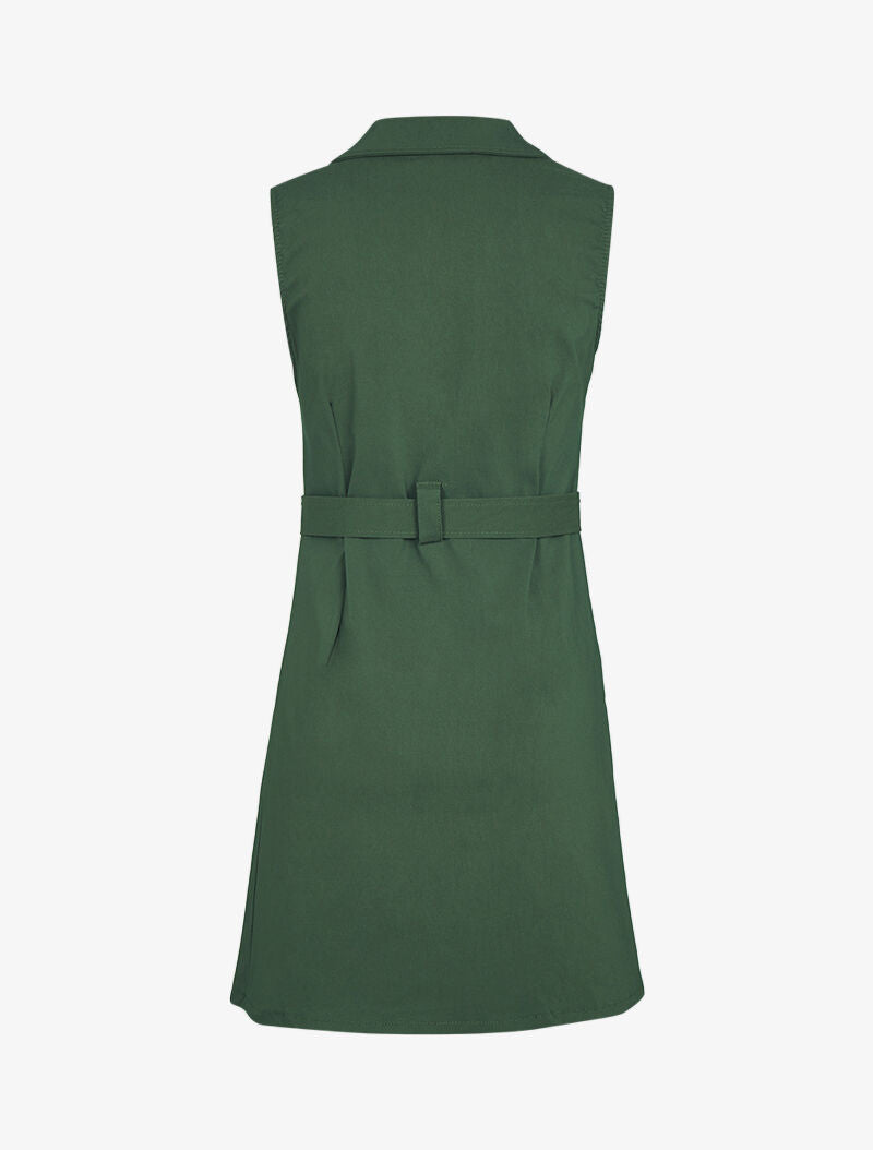 Robe chemise à poches poitrine - Kaki - 2