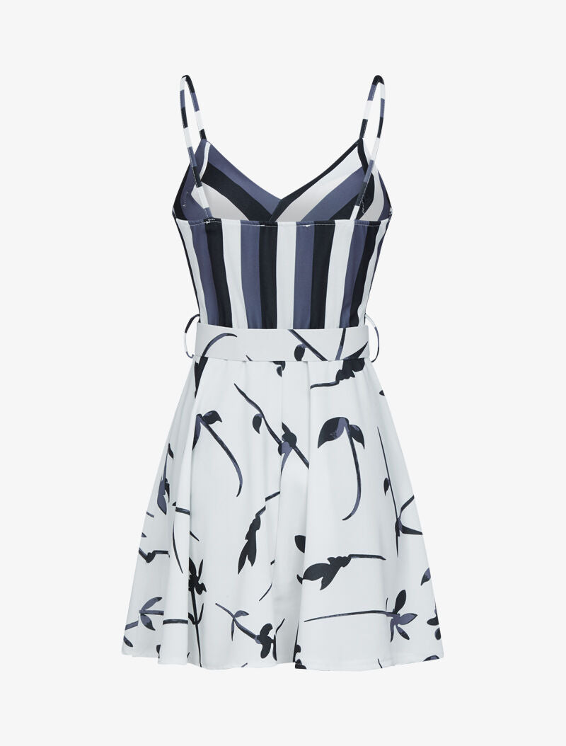Robe patineuse à imprimés - Noir - 2
