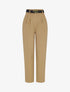 Pantalon carotte à fronces - Camel - 1