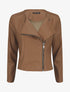 Veste ajustée en simili - Marron clair - 1