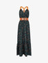 Robe à bretelles style sangles en simili - Vert - 1