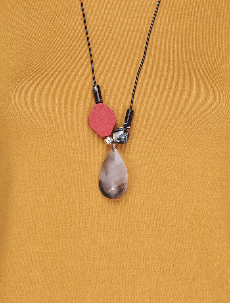 Top à dos long et fentes - Moutarde - 3