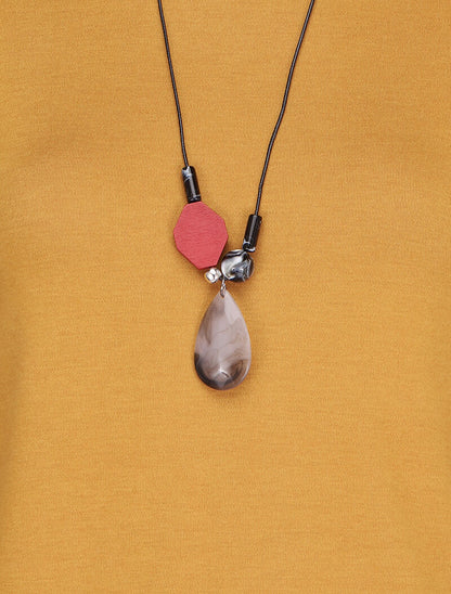 Top à dos long et fentes - Moutarde - 3