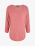Pull loose irisé à bords arrondis - Rose foncé - 4