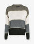 Pull loose à rayures et détails irisés - Taupe - 1