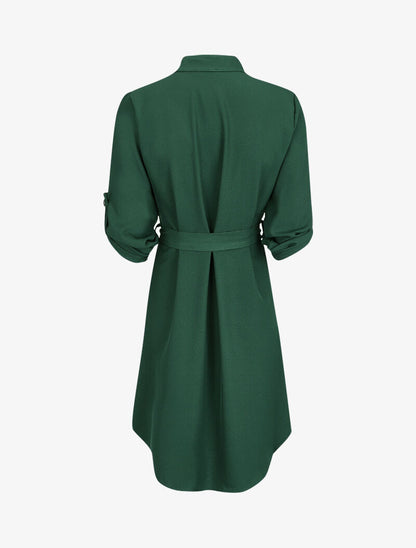 Robe chemise unie - Vert - 2