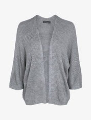 Gilet ouvert oversize à manches dolman - Gris - 1
