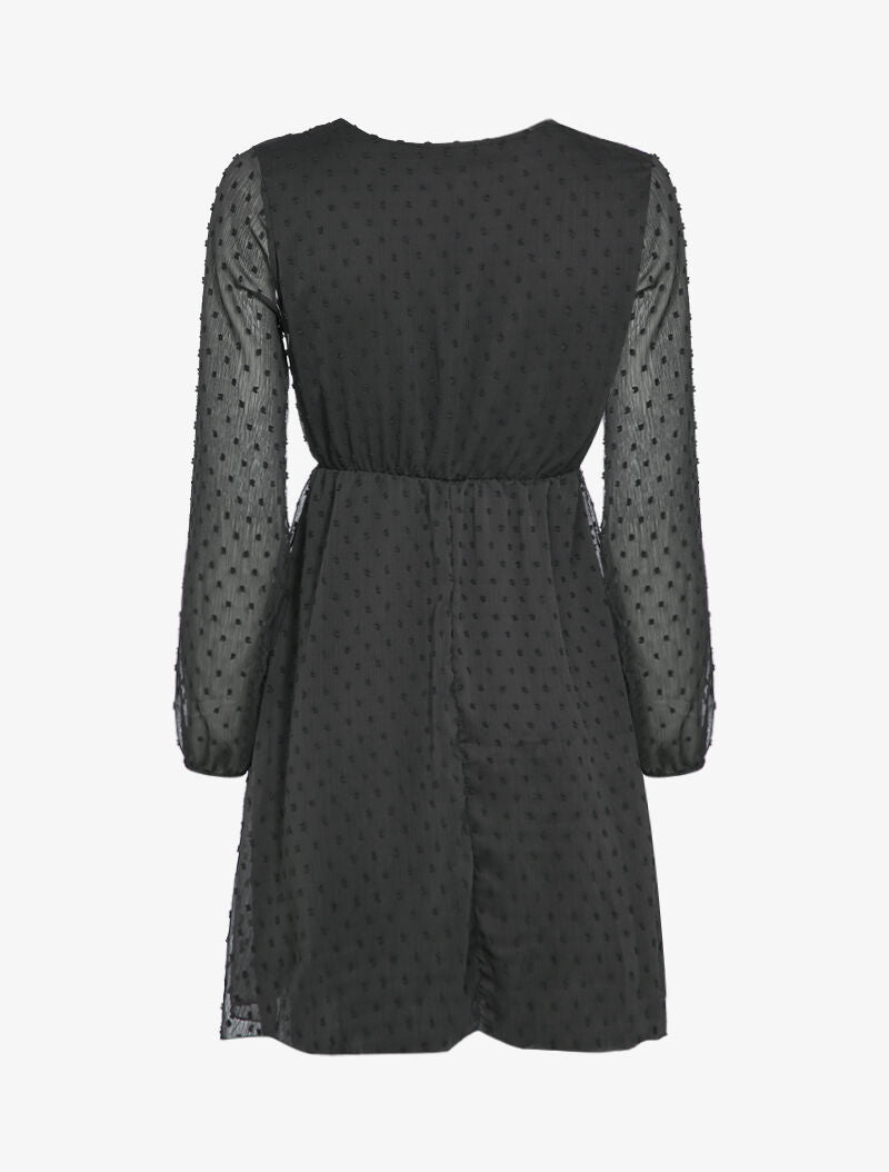 Robe patineuse en plumetis - Noir - 2
