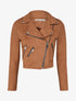 Perfecto court en suédine à poches zippées - Camel - 1