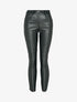 Pantalon slim taille standard en simili - Noir - 1