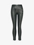 Pantalon slim en simili à triple zips décoratifs - Noir - 3