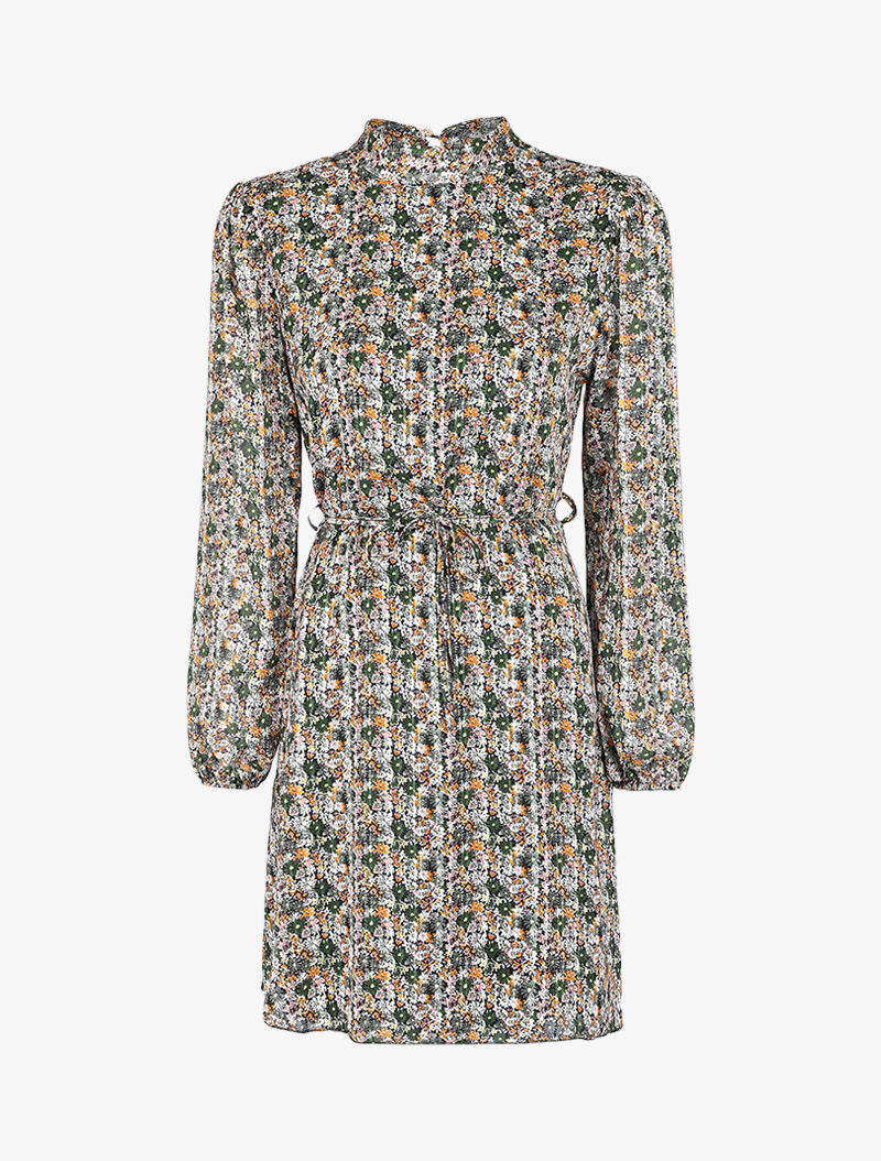 Robe bohéme à imprimé pâquerettes - Vert - 5