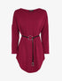 Robe pull oversize à manches dolman - Bordeaux - 1