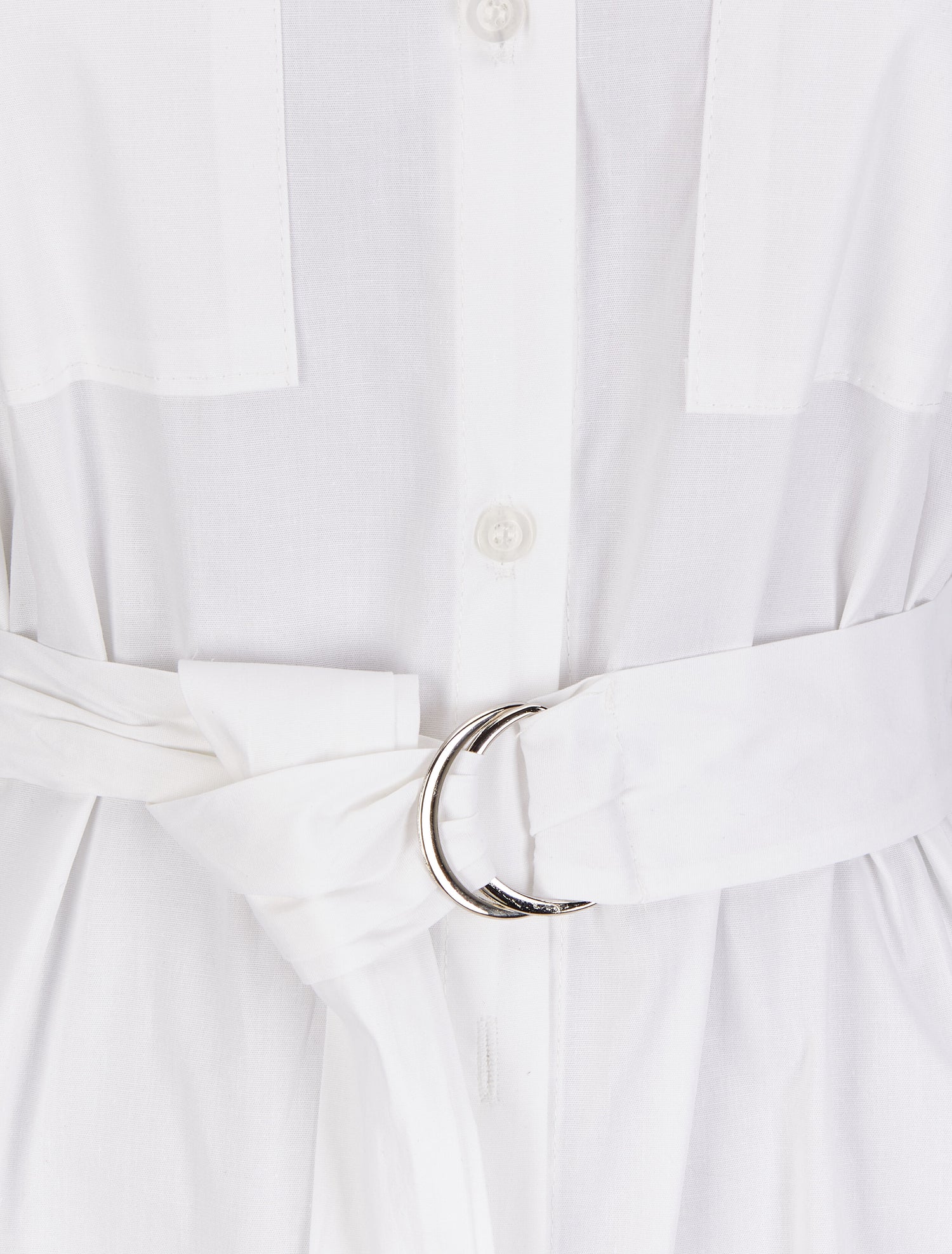 Tunique façon chemise unie - Blanc - 3