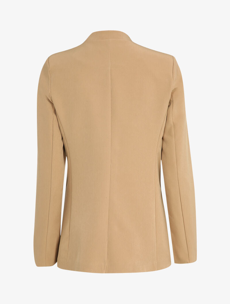Blazer long uni - Beige - 2