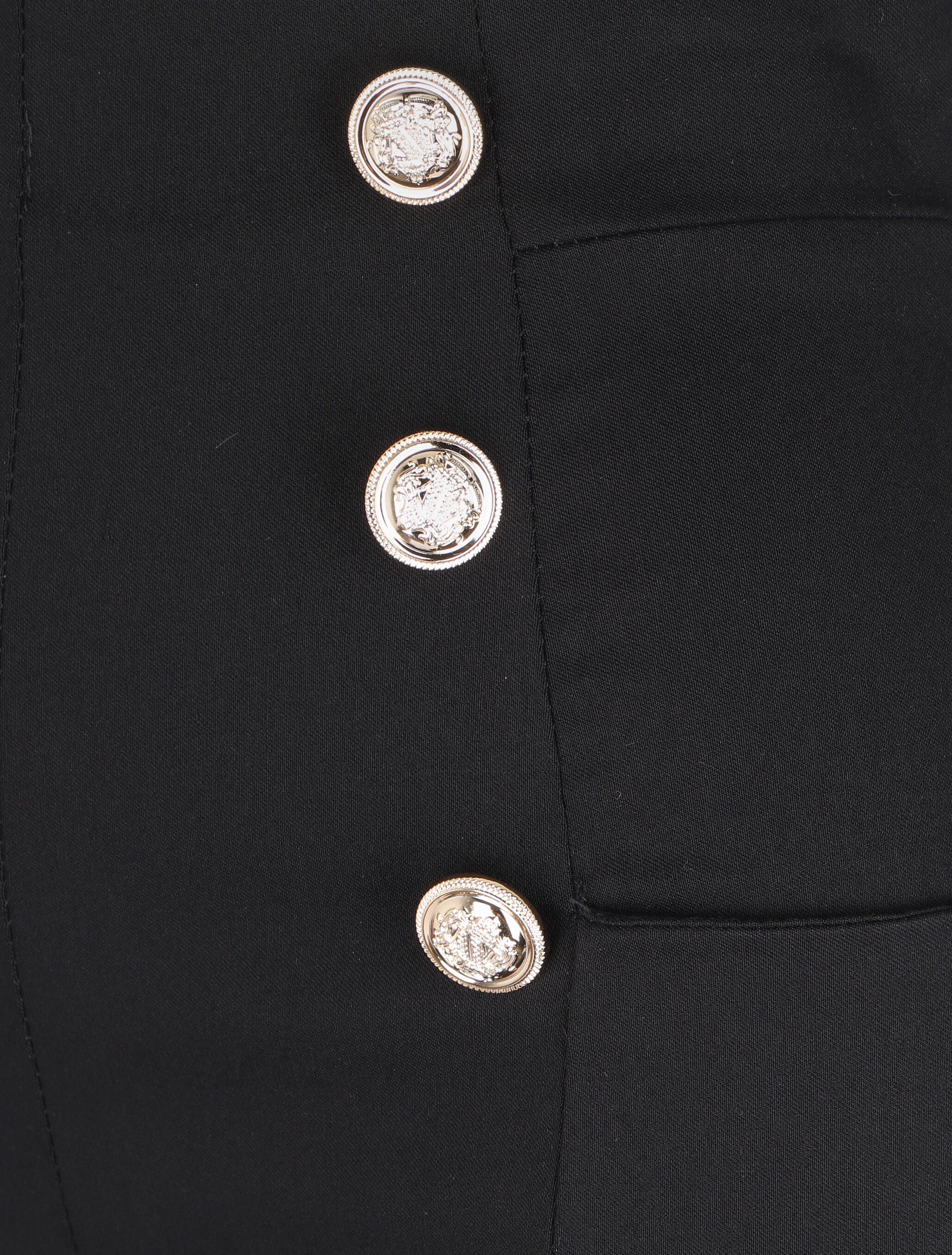 Pantalon empire à boutons décoratifs - Noir - 3
