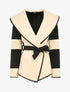 Veste à col châle large - Beige - 3