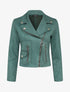 Veste unie courte en suédine - Bleu - 3