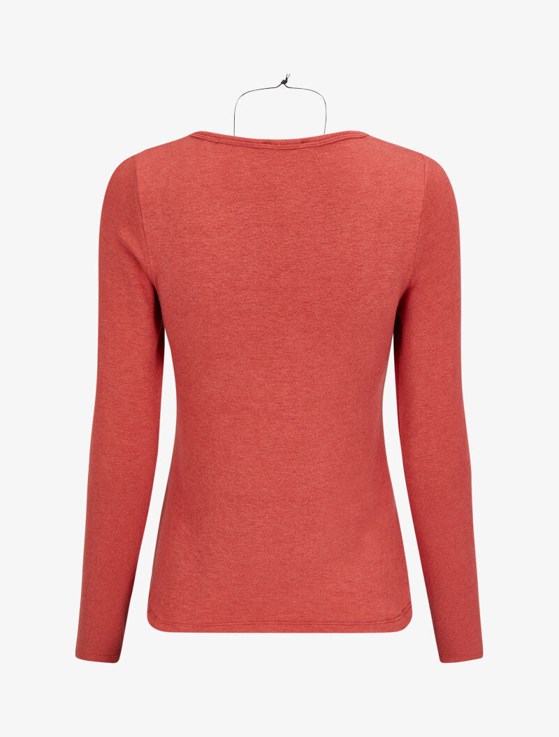 Pull doux à col rond et manches longues - Corail - 2