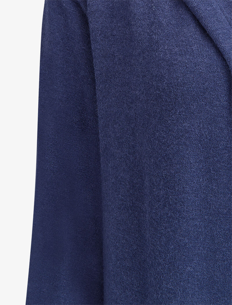 Gilet doux et long à capuche - Marine - 3