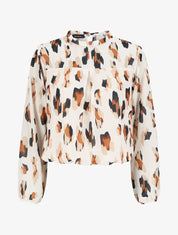 Blouse fluide à imprimé - Blanc - 4